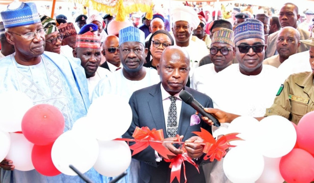 Attorney General Lateef Fagbemi commissioning NDLEA Barrack